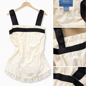 Vera Wang Cream and Black Babydoll Vintage Dress